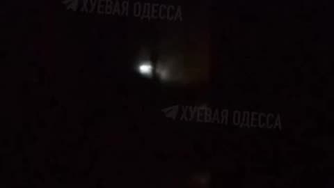 The Moment a Russian Drone Smashes into an Odesa Highrise Building