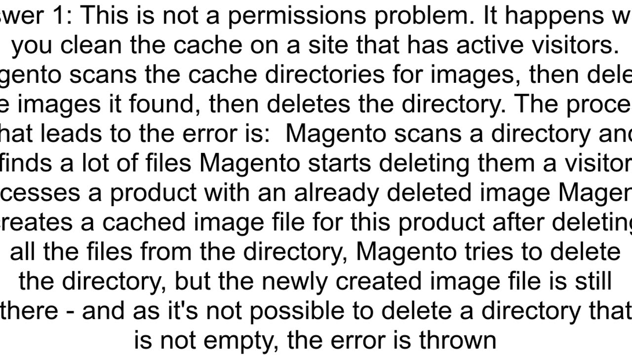 Magento 2 Error Message when click Button Cache clean catalog images