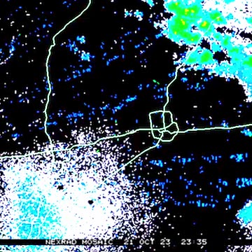10/22/23 - Indiana's NEXRAD Radar Initiating Storm Cell over Columbus