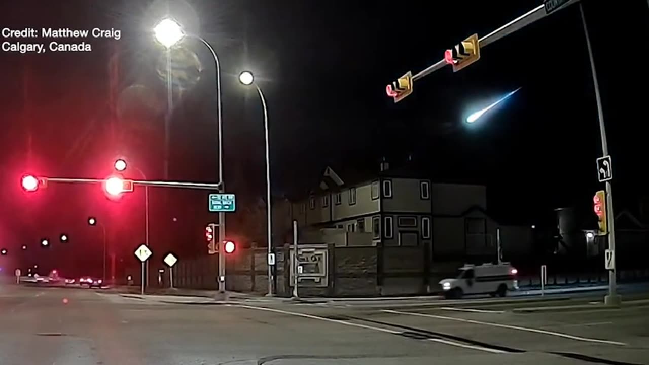 Fireball lights up skies over Calgary and Montana