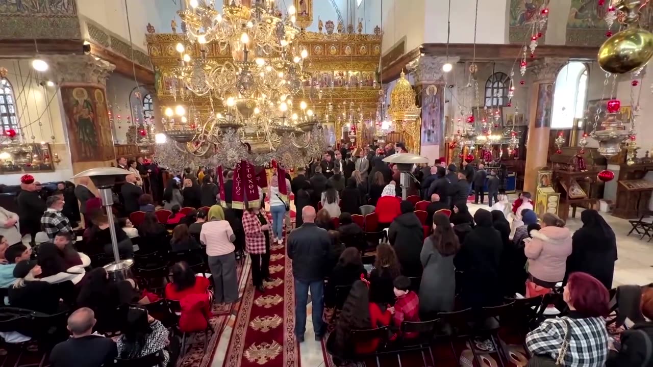 Patriarch of Jerusalem in Bethlehem for quiet Orthodox Christmas