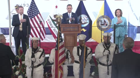 The Future USNS John Lewis TAO 205 Christening Ceremony