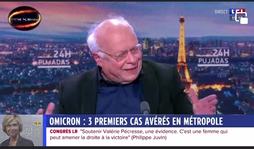 David Pujadas en Direct sur LCI et la variante Omicron. Plandemie Covid 19 Coronavirus