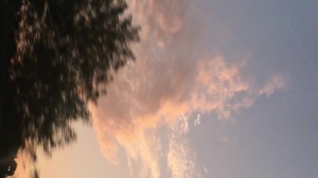 One evening sunset was pretty...