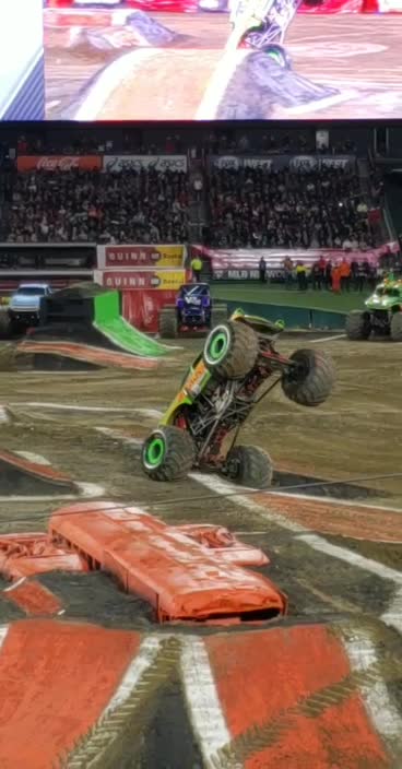 Big wheelie in big truck!