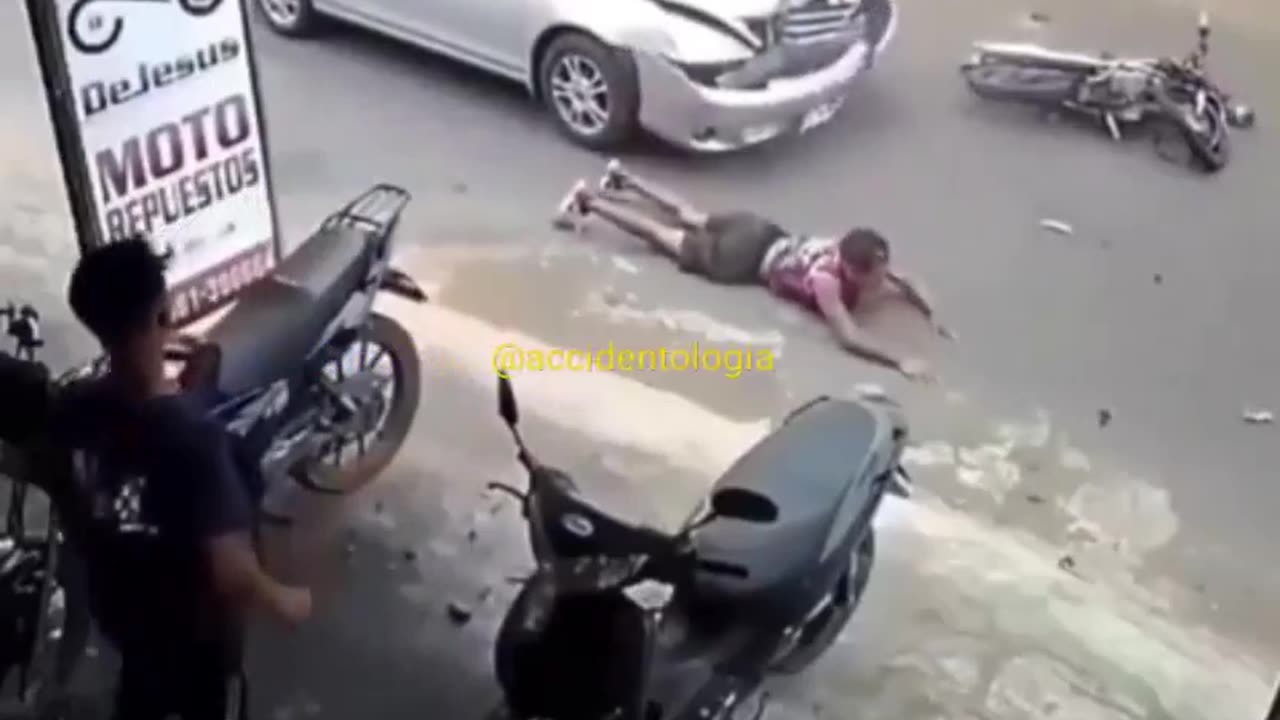 Head On Bikers & Car Accident