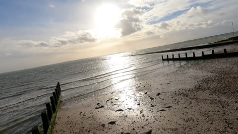 Sound of the waves on a beach.