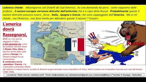 L'America non farà niente per difendere le 3 nazioni che verranno distrutte dall'Anticristo?