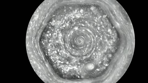 Saturn's hexagonal storm has a small hexagonal eye at its center