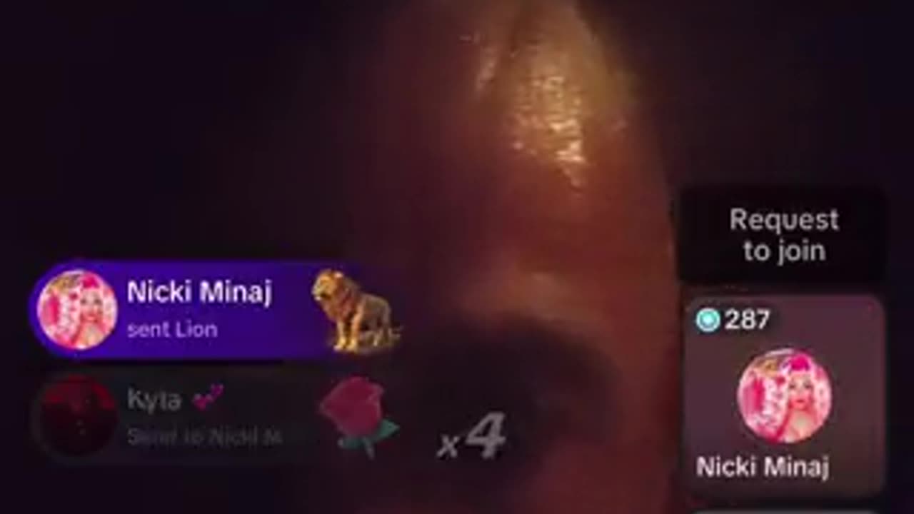 Watch the moment Nicki Minaj gifts a man a lion on tiktok live to buy a new phone