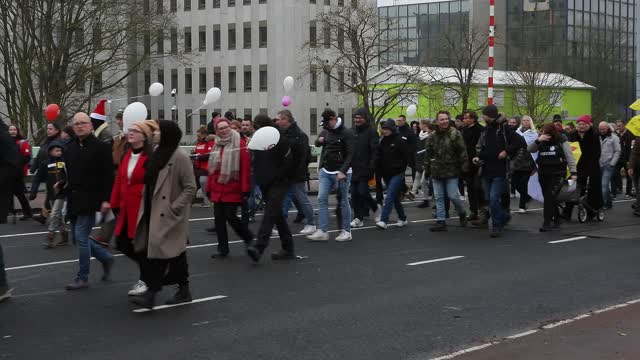 Demonstration in Utrecht Netherlands december 4 2021