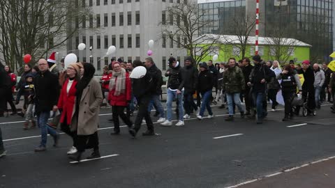 Demonstration in Utrecht Netherlands december 4 2021