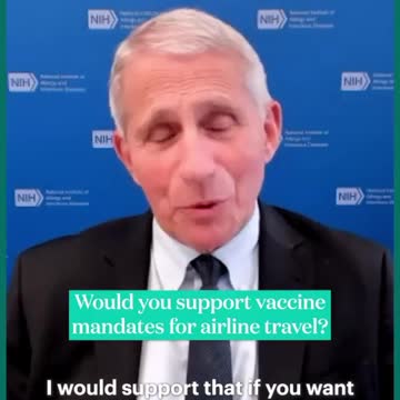 Dr. Fauci supports vaccine mandates