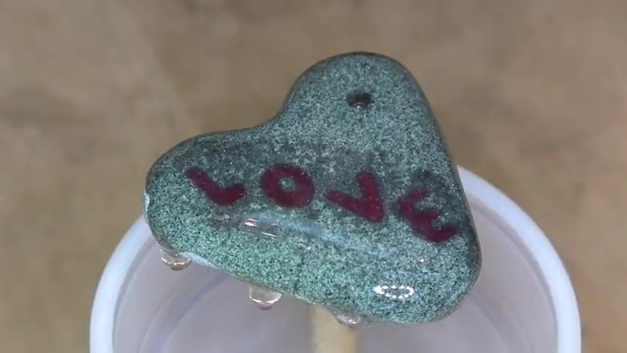 Valentine's Day. Jewellery Love Stone 💖 Beautiful gift for RESIN ART