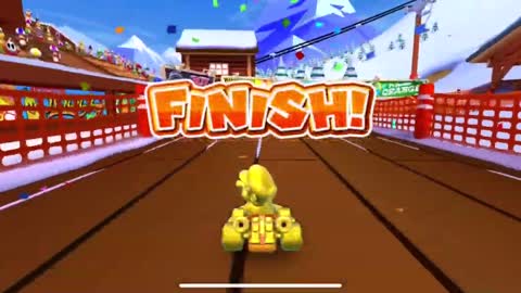 Mario Kart Tour - Coin Rush Gameplay (Snow Tour)