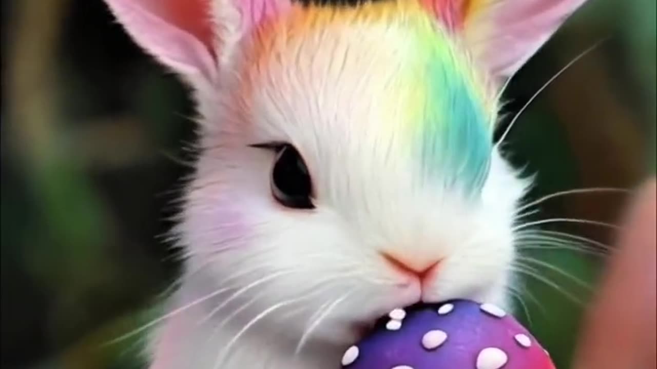 Ai colorful bunny