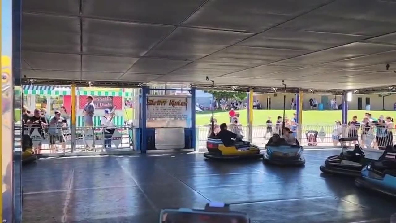 Ron & Casey selfishly close the bumper carts down so they can have it for themselves.