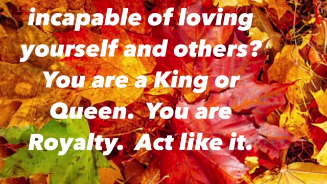 You are royalty