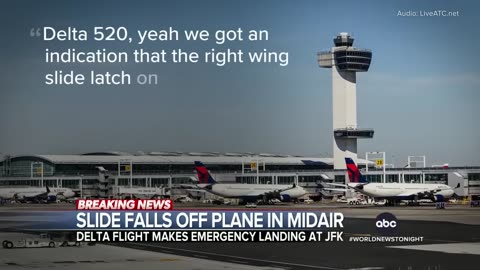 Emergency slide falls off Delta flight in midair