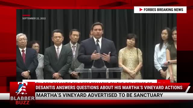 DeSantis Answers Questions About His Martha’s Vineyard Actions