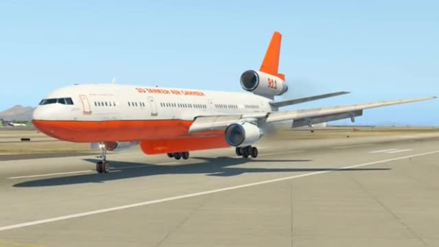 Aircraft DC-10 Air Tanker Landing / X-Plane 11