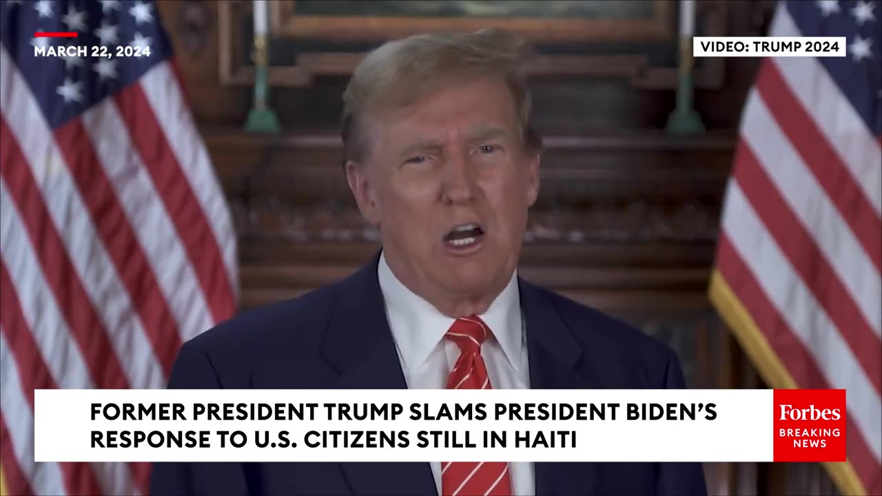 Trump Tears Into Biden's Response to U.S. Citizens Trapped In Haiti