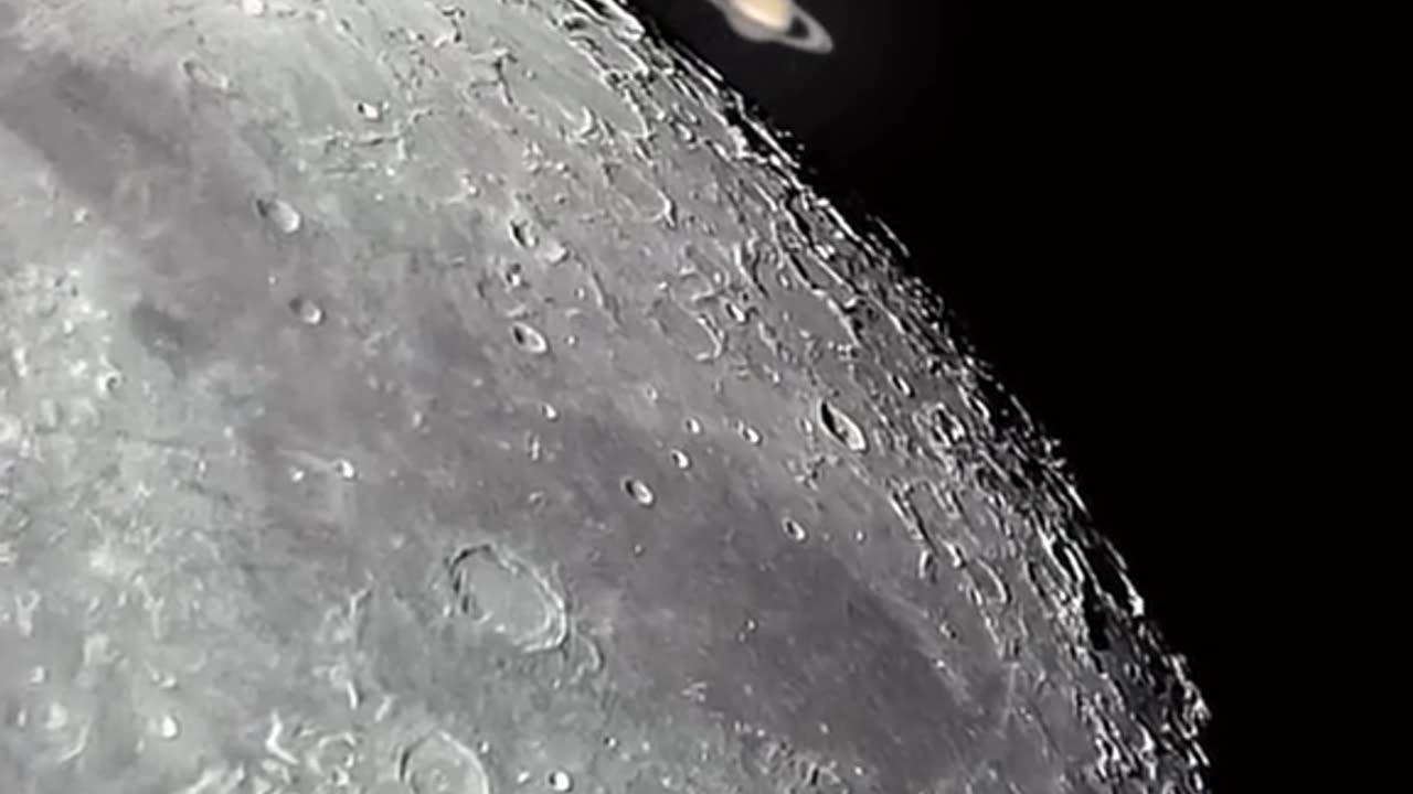 "Moon and Saturn's Rare Cosmic Dance: Occultation Spectacle!"