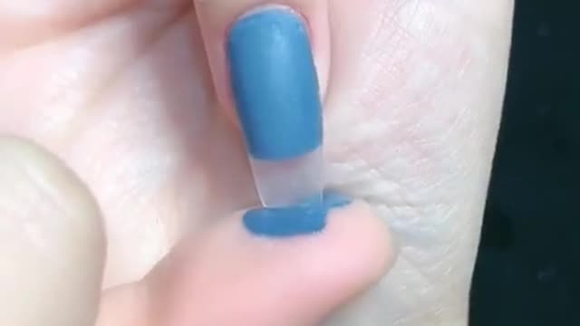 Transparent extended manicure