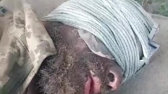 Footage of a captured Georgian from the 24th Mechanized Brigade of the Armed Forces of Ukraine