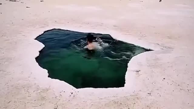 Just chilling in a hidden pool in Ethiopia