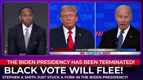 Stephen A Smith ENDS liberal hypocrite satanic democrat plantation cult klan zombie Joe’s Campaign