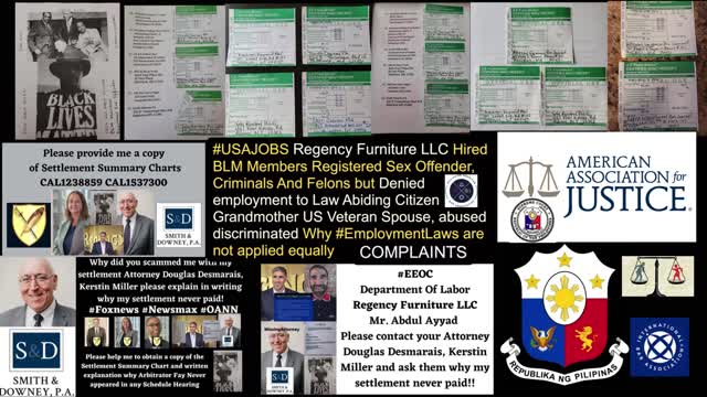 OneNewsPage - FoxBaltimore - SMITHDOWNEYPA BALTIMORE - Douglas W. Desmarais - Kirstin Miller - Regency Furniture LLC Corporate Office Headquarters - Employee Victim Settlement Never paid - TullyRinckeyPLLC - Cheri L. Cannon Esq - Mike C. Fallings Esq - DC