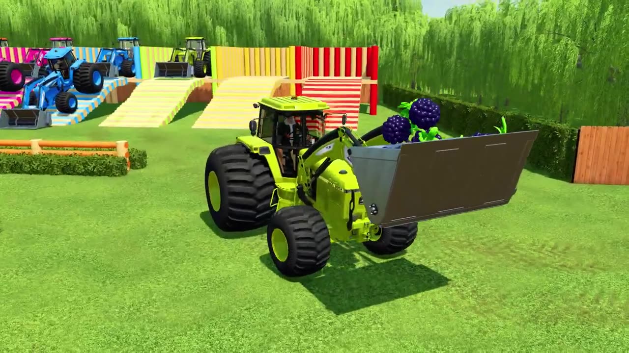 JOHN DEERE vs FENDT vs CLASS vs VALTRA vs MCCORMICK TRACTORS BATTLE - Farming simulator 22