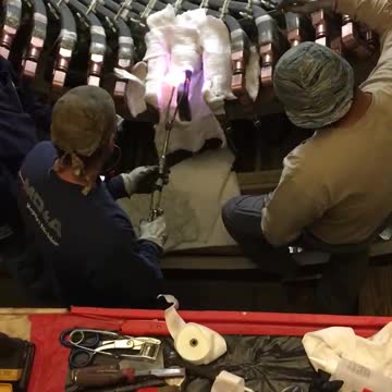 BRAZING ON A LIQUID COOLED GENERATOR!!