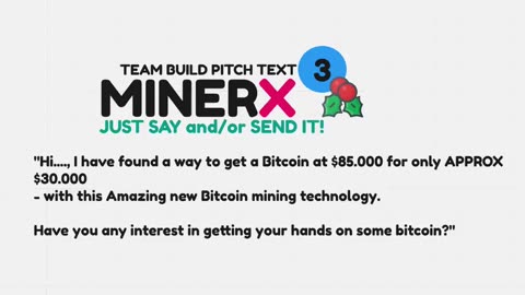 MINERX MINER X 🎄 DO YOU HAVE ENOUGH BITCOIN THIS 2024 X-MAS ? 🎄 TOP TEAM ROB BUSER