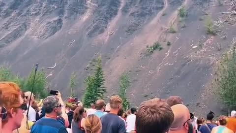 Beautiful country gives B scrap car one last magnificent flyover