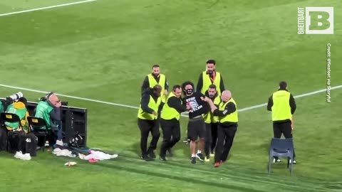 Protester Wearing "Free Ukraine" Shirt Runs on Field to Interrupt Women's World Cup Final