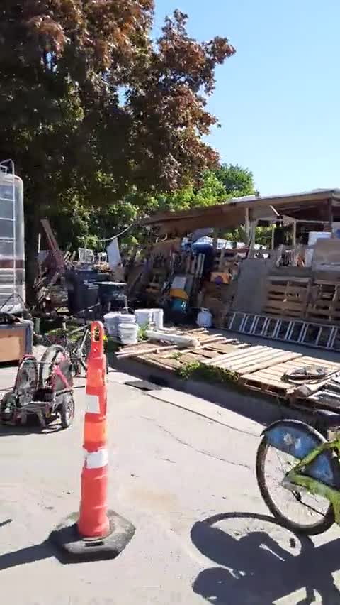 Driving by a homeless encampment in Minneapolis..