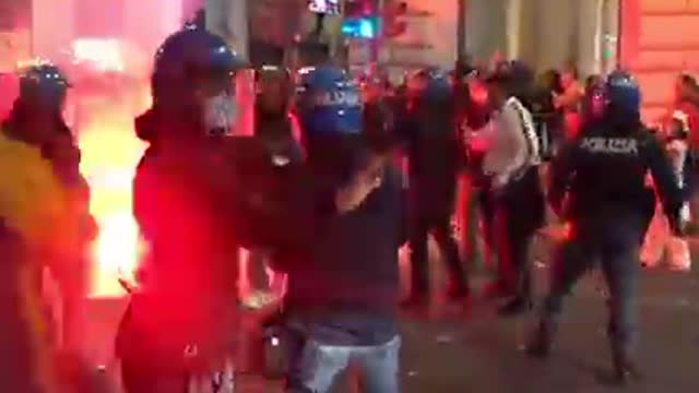 Roma Italia No GREN PASS 9-oct-2021 provocazioni