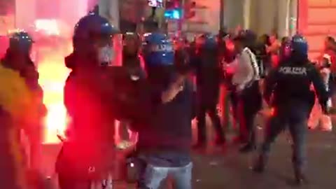 Roma Italia No GREN PASS 9-oct-2021 provocazioni