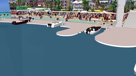 Isola galleggiante Resort e abitazioni San benedetto e porto