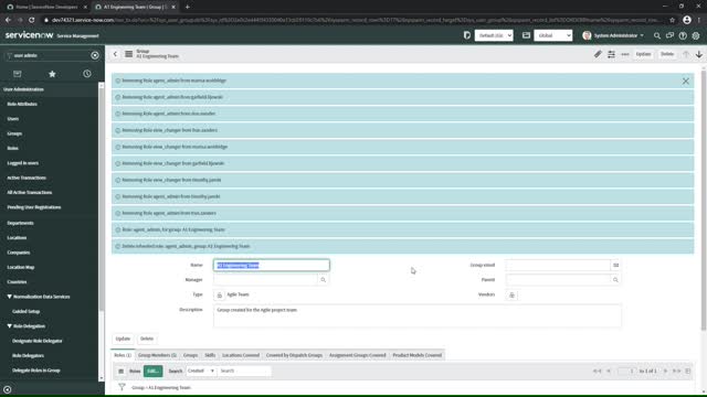 How to remove a role from a group in ServiceNow [Paris]