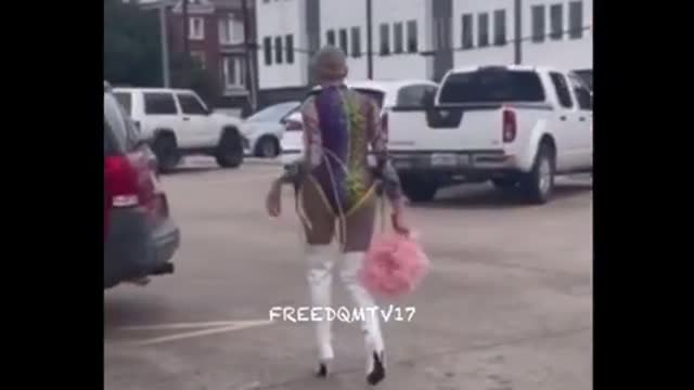 Drag queen groomer confronted in parking lot