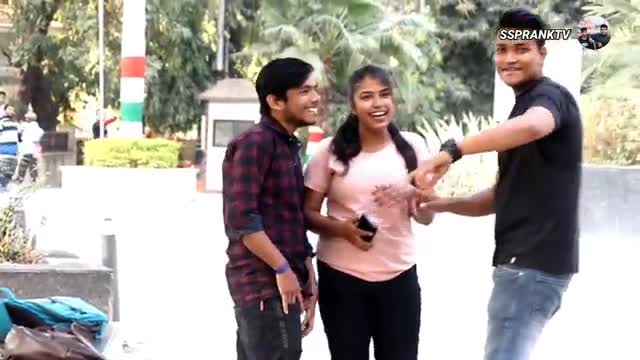 Pulling Strangers Cheeks Prank on Beautiful Girl's Part - 7