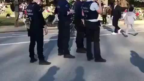 Belgium residents refuse the draconian measures by government.