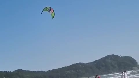 South Korea, Busan, Dadaepo Paragliding.