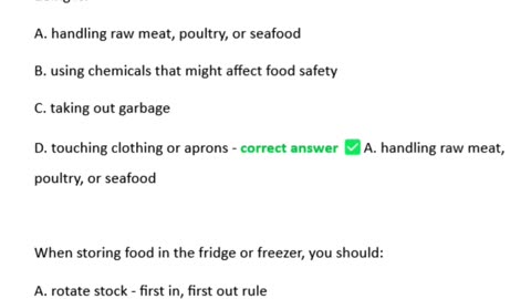 ServSafe Food Handler Test Exam Questions and Answers (Latest Update 2023)