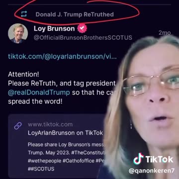 Trump Re-Truthing Loy Brunson