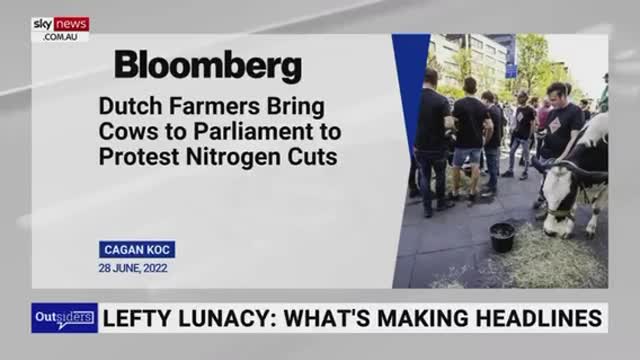 Sky news Australia covering the Dutch farmer protests and supporting their stance