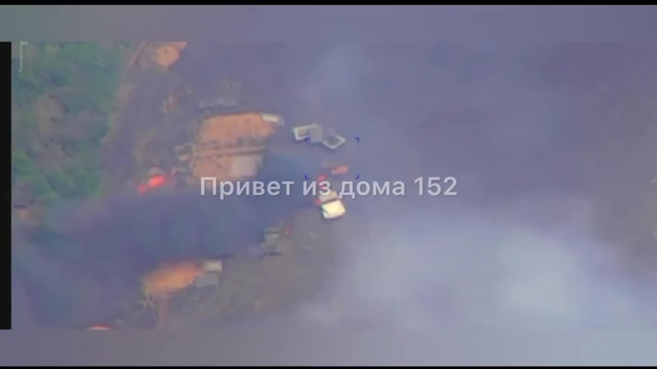 Russian drone hits Ukrainian construction equipment that was building fortifications in Kharkov reg.